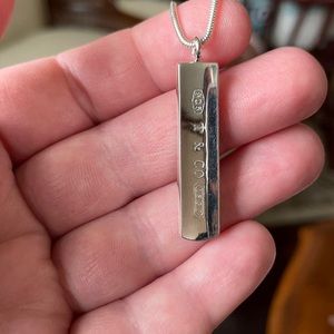 Authentic Tiffany & Co. 1837 silver 925 bar necklace.